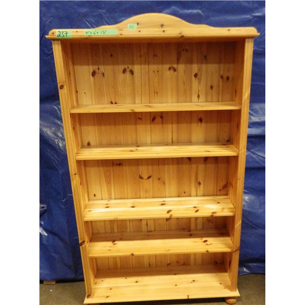 5 shelf wood bookshelf