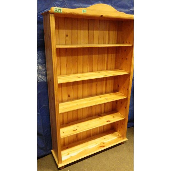 5 shelf wood bookshelf