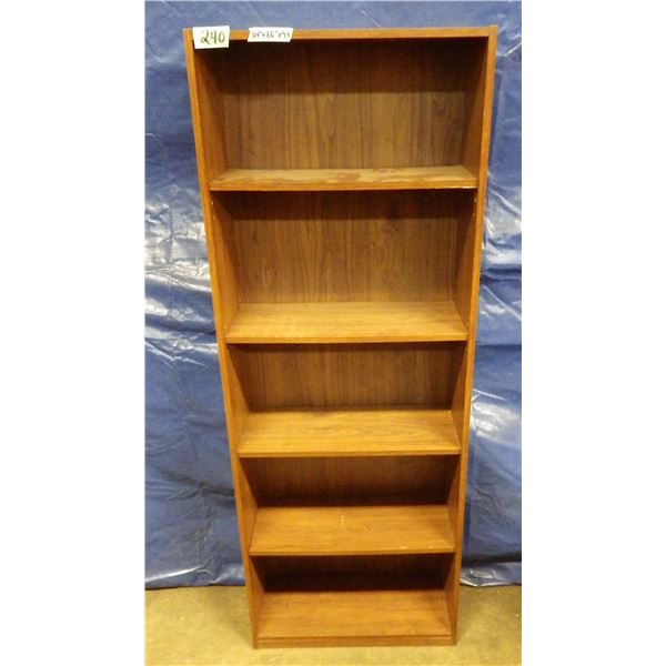 5 shelf particle board bookshelf