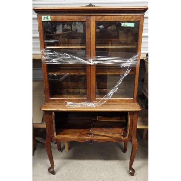 vintage china cabinet - doors need repair