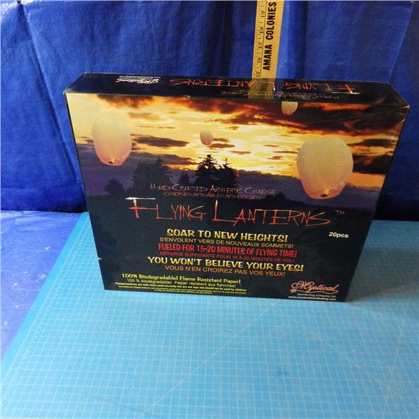 Handcrafted flying Chinese lanterns  box not opened count not confirmed