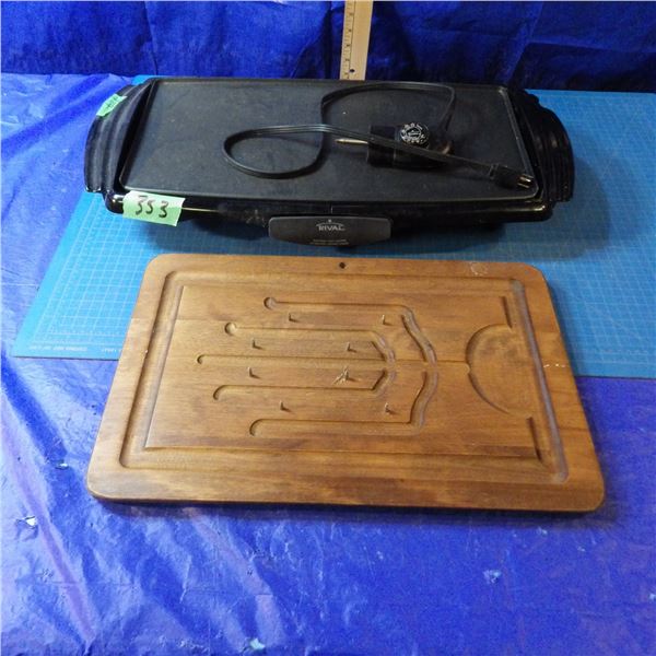 Cutting board and rival cook top