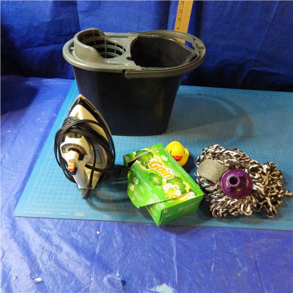 iron, mop pail, Mop heads