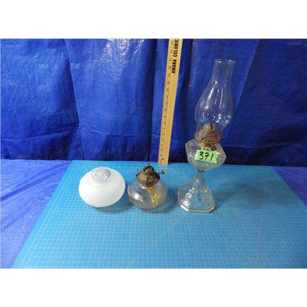 Coal oil Lantern, Part of a motion lamp, coal oil lamp bases etcetera