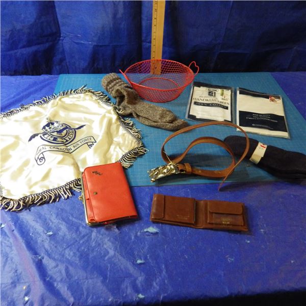 Wallets, basket , Royal Canadian Air Force memorabilia