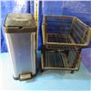 Image 1 : garbage can, stacking trays, pots and pans