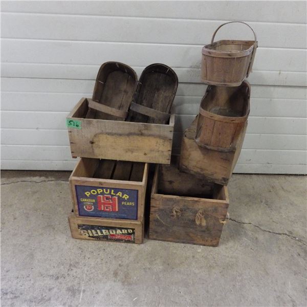 Vintage produce boxes