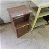 Image 2 : Metal shelf and two wood storage cabinets