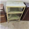 Image 4 : Metal shelf and two wood storage cabinets