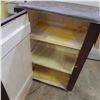 Image 6 : Metal shelf and two wood storage cabinets