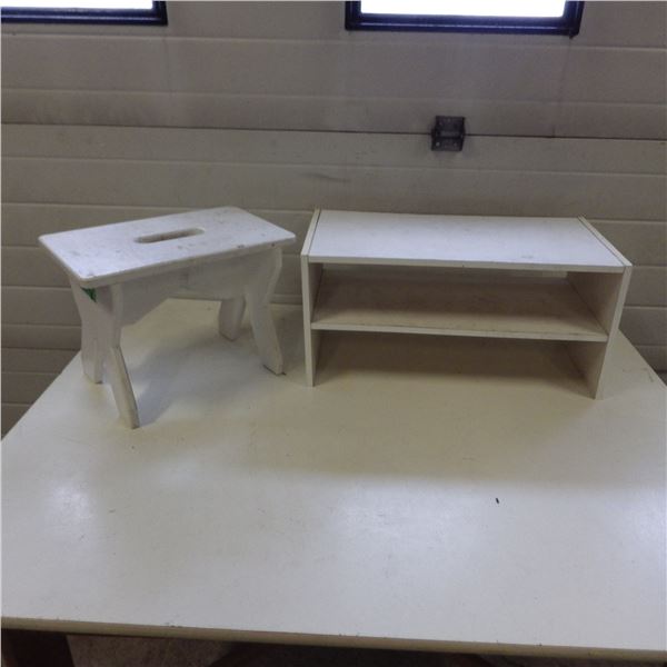 Step stool and small shelf