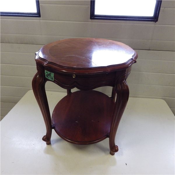 Oval end table