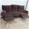 Image 4 : Brown sofa both ends recline comes apart in three sections for moving made by Palliser