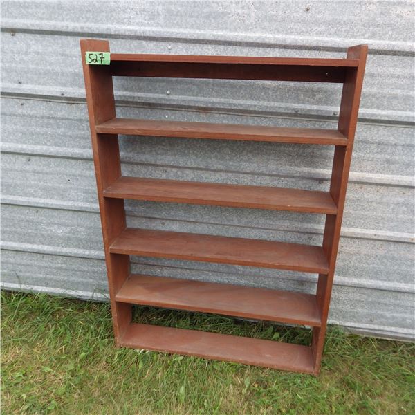 Wood shelving unit