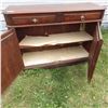 Image 13 : vintage buffet one handle pull damaged and some Trim pieces missing