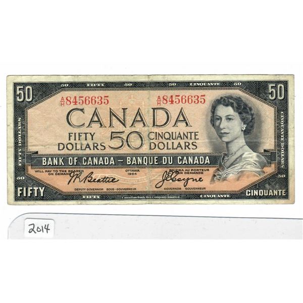 1954 Bank of Canada $50 Bill