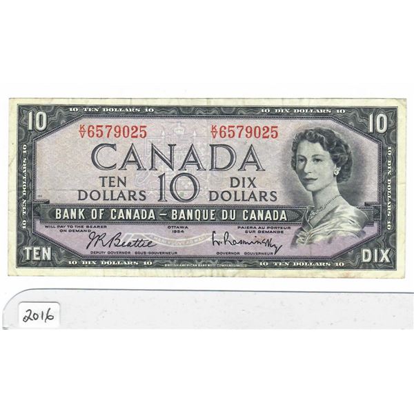 1954 Bank of Canada $10 Bill