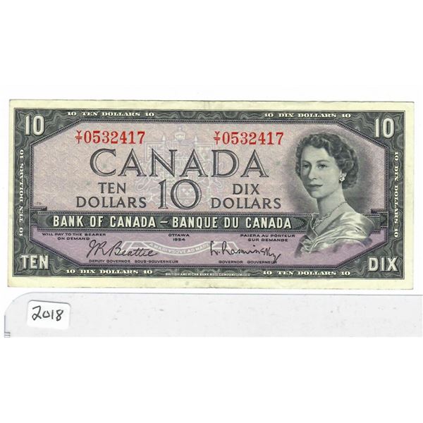 1954 Bank of Canada $10 bill