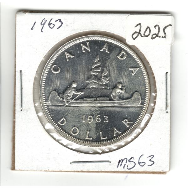 1963 Canadian Silver Dollar