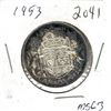 Image 1 : 1953 Canadian 50 Cent silver coin