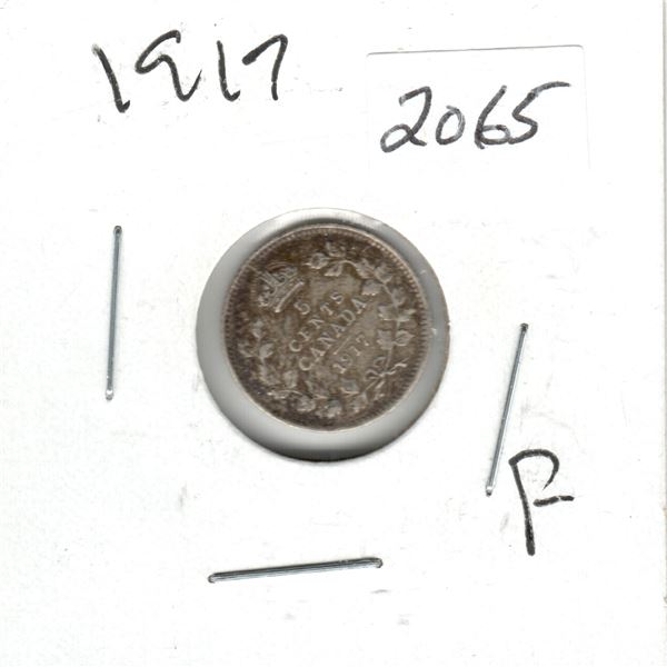 1917 Canada 5 cent silver coin