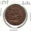 Image 1 : 1857 Bank of Upper Canada Bank token one penny