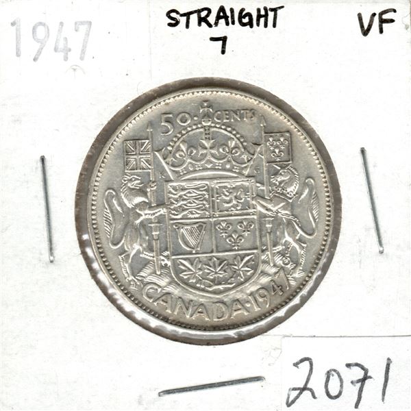 1947 Canada 50 Cent silver coin