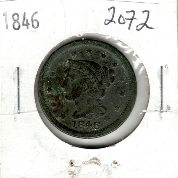 1846 United States of America one cent large penny