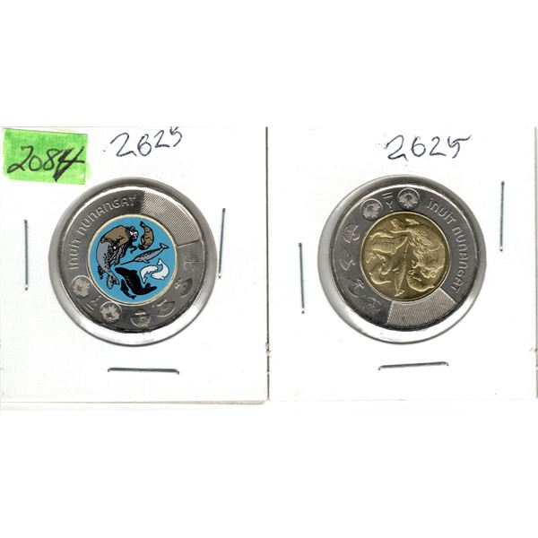 lot of two Canadian toonies dated 2025