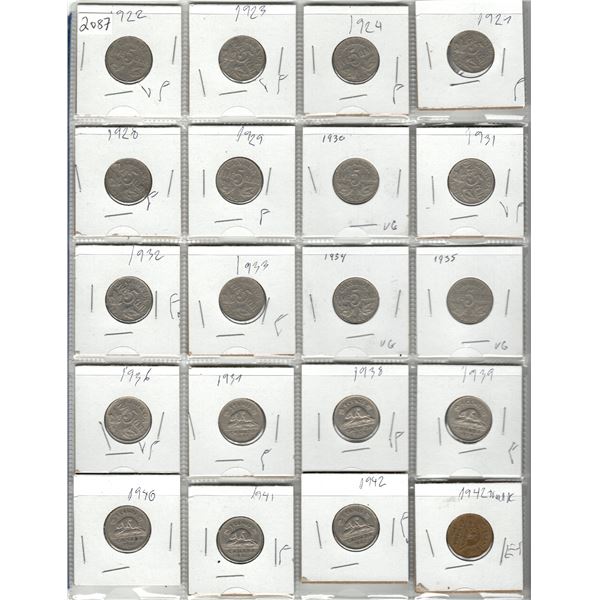 Lot of Canadian nickels various dates