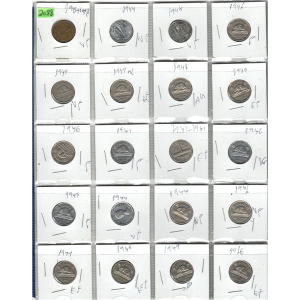 Lot of Canadian nickels various dates