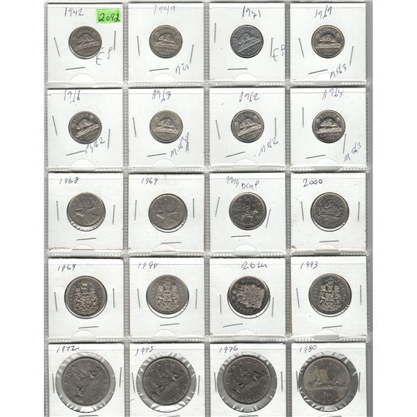 Lot of Canadian coinage various dates