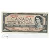 Image 1 : 1954 Canadian $100 dollar bill  with devil's face