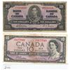 Image 1 : lot of two Canadian $10.00 bills