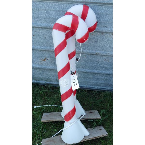 resin candy canes light up