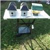 Image 1 : Barbecue frame turned into small workbench and birdhouses