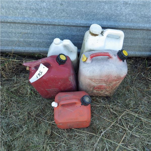fuel cans and miscellaneous oil