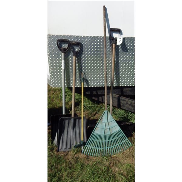 Rakes, shovel , garden tools