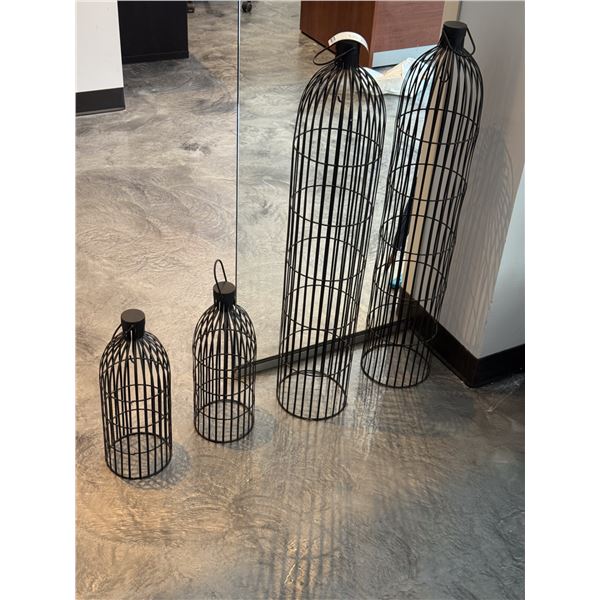 LOT DE 4 CAGES DÉCORATIVES