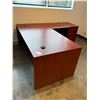 Image 2 : MOBILIER DE BUREAU 4-MCX COMPRENANT BUREAU EN L CRÉDENCE ARMOIRE TABLE RONDE