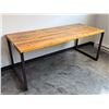 Image 2 : TABLE EN MÉTAL DESSU EN BOIS STYLE ANTIQUE 72"x31"