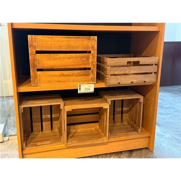 LOT DE 5 BOÎTES EN BOIS