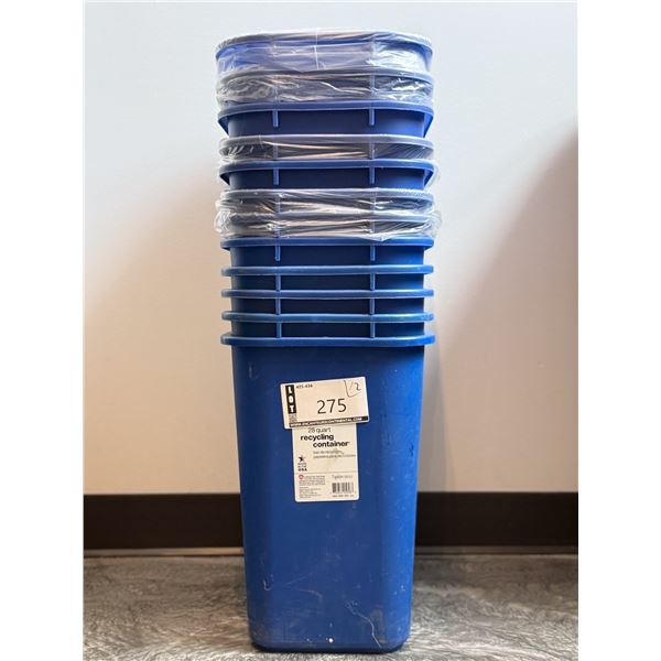 LOT DE 12 BACS DE RECYCLAGE ASST