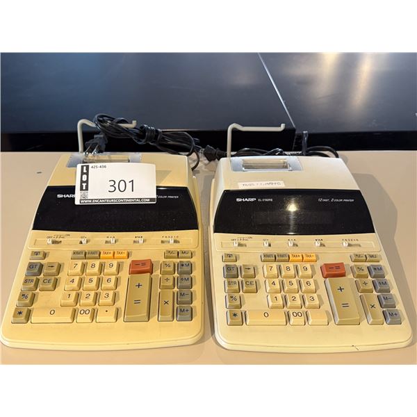 LOT DE 2 CALCULATRICES SHARP