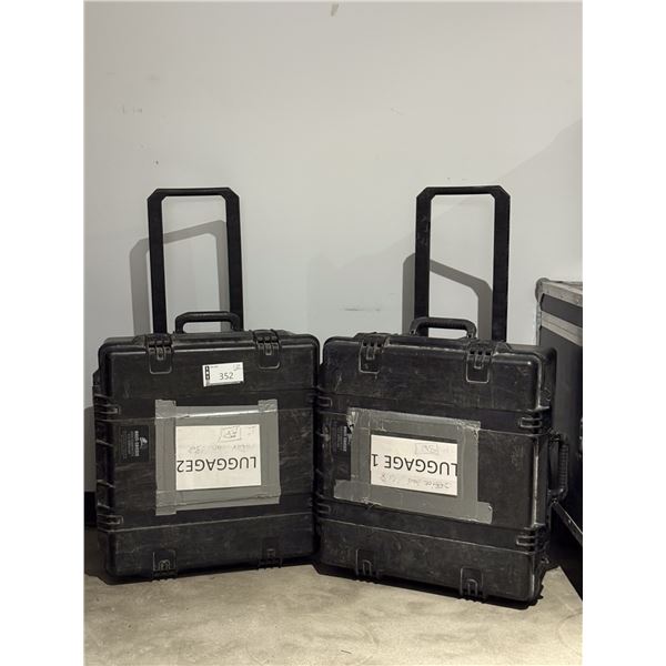 LOT DE 2 VALISES À TRANSPORT 21x12x24