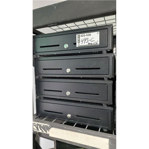 LOT DE 4 TIROIRS CAISSES (SANS CLÉ)