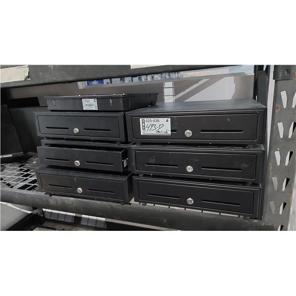 LOT DE 6 TIROIRS CAISSES (SANS CLÉ)