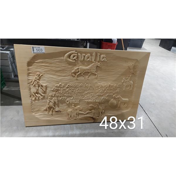 SCULPTURE EN BOIS 48" X 31"