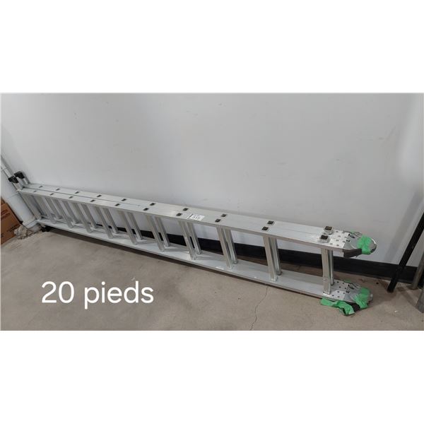 ÉCHELLE EN ALU 2-SECTION 20'