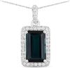 Image 1 : Gem Tourmaline and Diamond Pendant